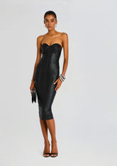 Charlize Coated Knit Dress