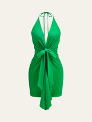 Halter Neck Knotted Dress