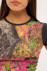 Neovision Grimrose Baby Tee Washed Black