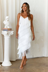 To Be Desired Midi Dress White
