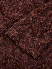 Lace-Jacquard Long-Sleeve Mini Dress