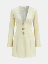 Floral Metal Button Faux Leather Mini Dress