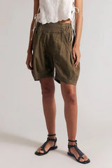 High Waist Utility Wide Leg Loose Fit Shorts