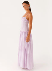 Jacinda Drop Waist Maxi Dress Lavender