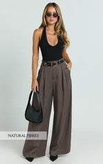 Clarke Pants - High Waist Wide Leg Pants in Slate