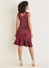 Ruffle Trim Detail Dress Nouveau Tapestry