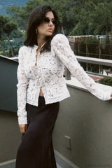 Lace Hollow See-Through Cardigan