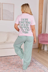 Good Things Happen Light Pink Graphic Tee