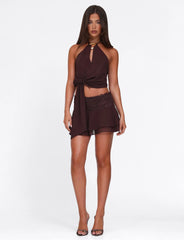 INDIGO TOP BROWN CHOCOLATE