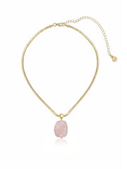 Rose Pendant Snake Chain Necklace