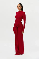 NW Sculpt Draped Tie Dress