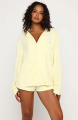 Airplane Mode Modal Pyjama Shorts Lemon