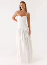 Giovanna Linen Maxi Dress White