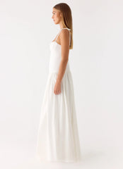 Giovanna Linen Maxi Dress White