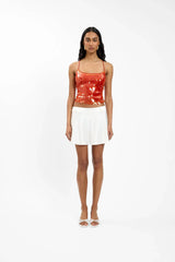 Backless Top | Burnt Orange Sequin