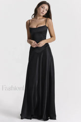 Anabella Black Lace Charming Up Maxi Dress