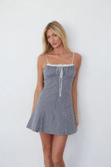 Liv Gingham Fit and Flare Mini Dress