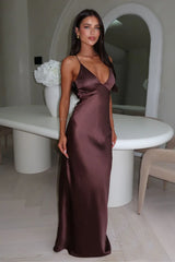 | Satin Maxi Dress