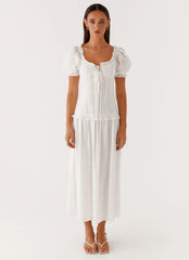 Hundred Percent Midi Dress White