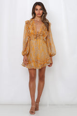 Tied Together Dress Mustard