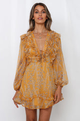 Tied Together Dress Mustard