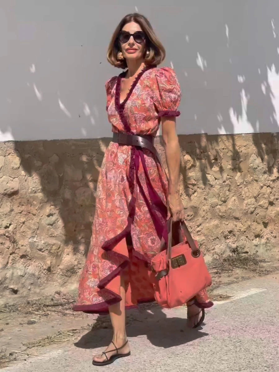 Bohemian Style Printed Vacation Maxi Dresses