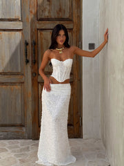 Lucy's CATHERINE CORSET TOP IVORY