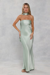 Satin Neck Scarf Sage Green