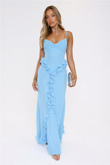 Balmy Nights Club Maxi Dress Blue