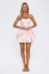 Blooming Luxe Mini Dress Pink