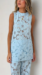Makaylie Top - Blue Flower