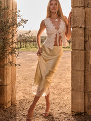 Haven Satin Maxi Skirt