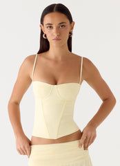 Tayana Corset Top Yellow