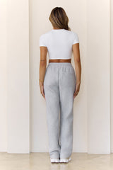 BASE Fleece Straight Leg Sweatpants Grey Marle