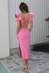 Darling Please Midi Dress Pink