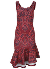 Ruffle Trim Detail Dress Nouveau Tapestry