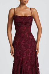 Chiffon Backless Spaghetti Strap Maxi Dress