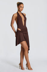 Alto Mini Skirt - Plum Brown