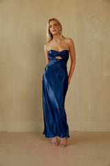 Alana Strapless Double Twist Tie Back Maxi Dress