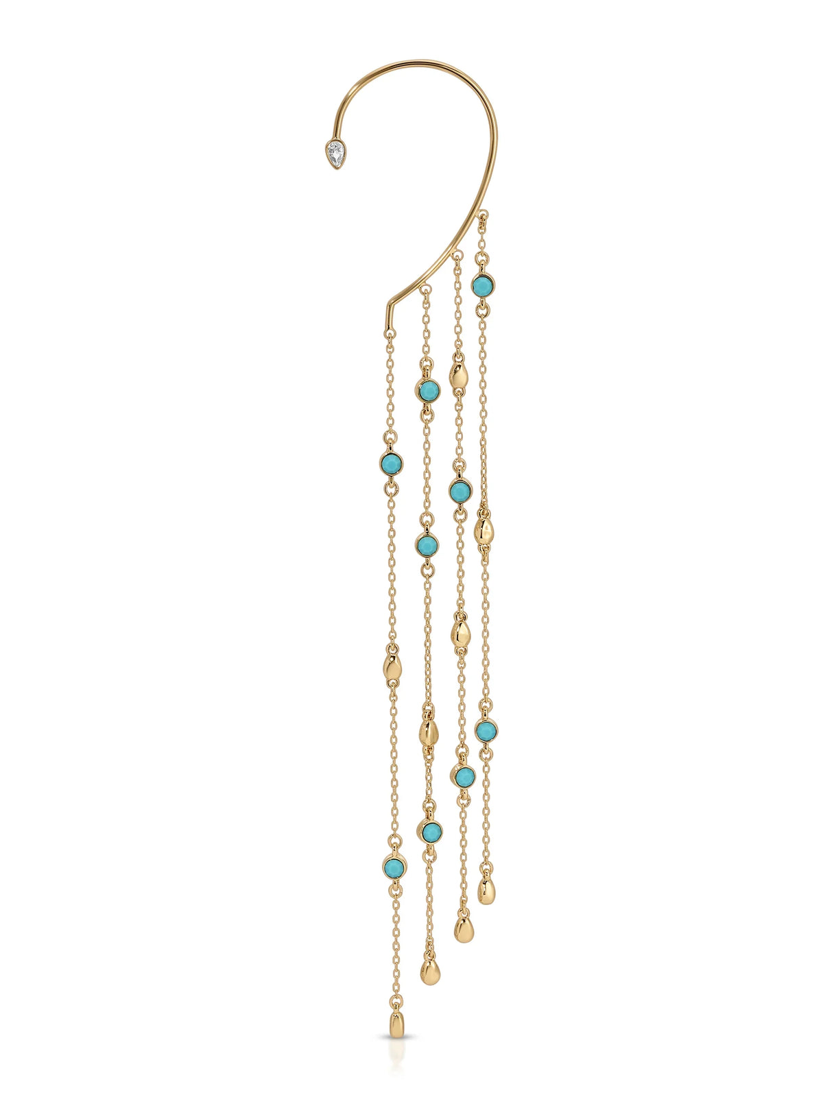 Linear Chains Statement Ear Cuff