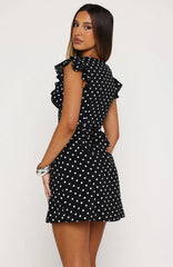 All Dressed Up Mini Dress Black/White Polka Dot