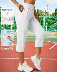 Women’s summer Stretch Capris – Loose, Breathable, Pocketed