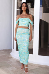 Unlock The Code Mesh Crop Top Green