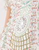 ASOS LUXE mini dress with butterfly and heart embellishment in sage and blush