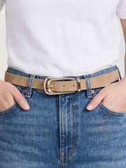 Large Signature Buckle Belt in Shiitake