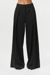 Suiting Pinstripe Wide-Leg Pant