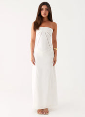 Cerisa Linen Maxi Dress White