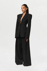 Suiting Pinstripe Wide-Leg Pant