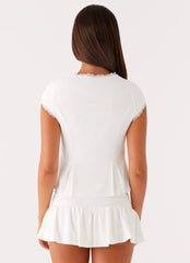 Landon Mini Skort White