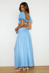 Her Vibe Maxi Skirt Blue